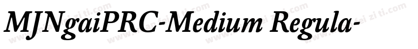 MJNgaiPRC-Medium Regula字体转换